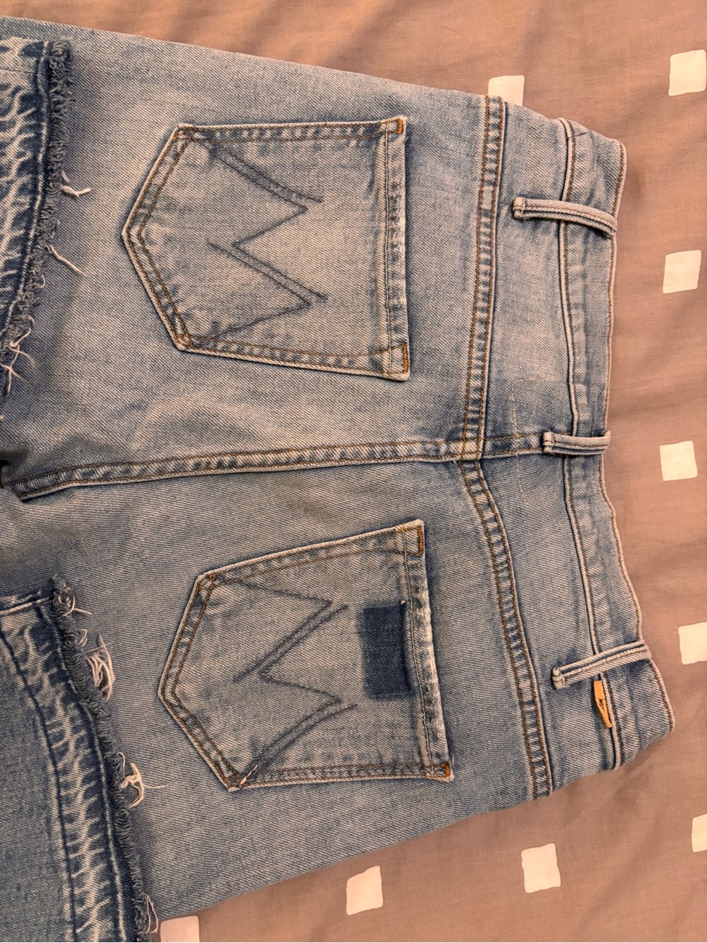 MOTHER Light Blue High-Rise Cropped Straight Jeans - Picture 5 of 8